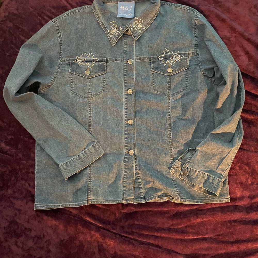 Embellished Denim Shirt